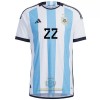 Maglia ufficiale Argentina L. MARTINEZ 22 Casa Mondiali 2022 per Uomo